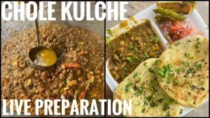 'One of the Most POPULAR Indian street food | live Chole kulche making'