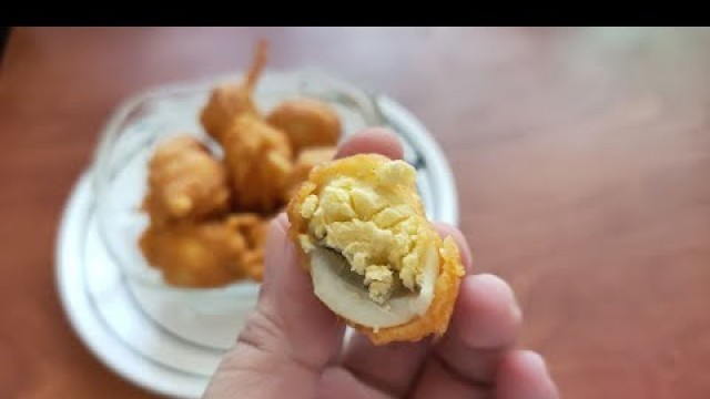 'ASMR How To Cook Kwek Kwek Or Tokneneng A Filipino Street Food Fried Orange Quail Eggs'
