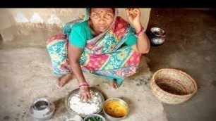 'India sahg bhaja & desi rice eating | Indian Village Food Factory | desi food eating'