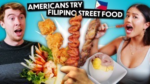 'Trying Filipino Street Food For The First Time! (Balut, Kwek Kwek, Isaw, Lumpiang Ubod)'