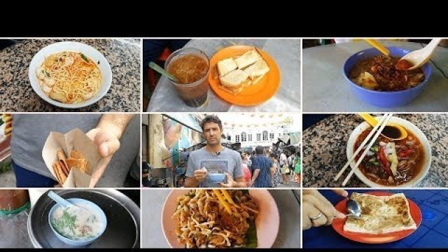 'Malaysian Street Food Tour in Georg Town, Malaysia - HUGE Chinese, Indian and Malay Food JOURNEY'