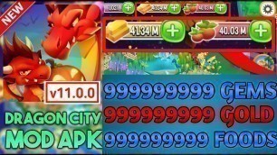 '✅NEW✅ Dragon City 11.0.0 Mod Apk UNLİMİTED EVERYTHİNG! |  Unlimited Gems + Gold + Foods 2021'
