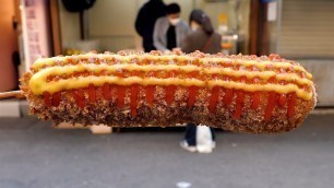 'Cheese Sausage Hot Dog (Korean Corn dog) - Korean street food'