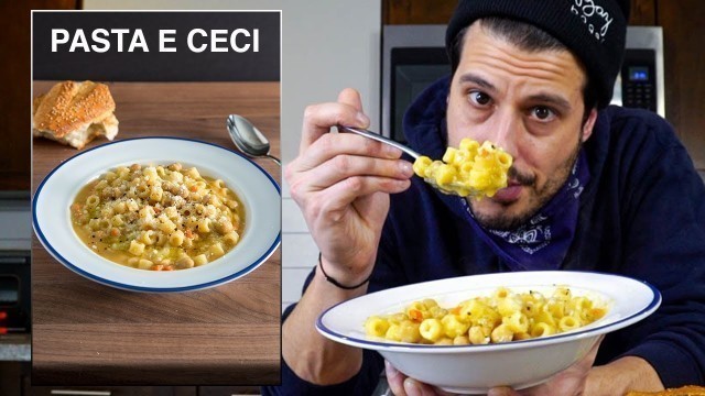 'this PASTA with CHICKPEAS is the perfect ITALIAN COMFORT FOOD (Pasta e Ceci)'