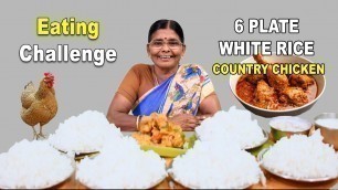 '6 PLATE WHITE RICE & CHICKEN CURRY | EATING CHALLENGE | Food Challenge India | Sothu urundai'