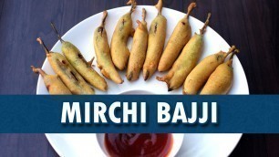 'Mirchi Bajji | Mirchi Bajji Recipe In Telugu | Mirapakaya bajji | Wirally Food'