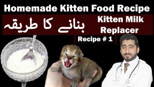 'How to Make Homemade Emergency Kitten Food? | Which Milk is good for kittens? | Vet Furqan younas'