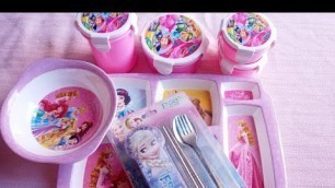 'Disney Princess Dinner Plate Set/Disney Frozen Fever Portable Tableware set/Locked Container Set'
