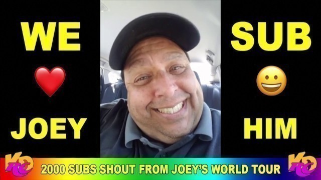 'Ken Domik Reaction Channel 2000 Subs With Joey\'s World Tour Shout'