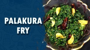 'Palakura Fry | Spinach fry Recipe || Wirally Food'