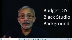 'Budget black background DIY for dark or moody studio photography'