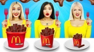 'Big, Medium and Small Chocolate Food Challenge | Eating Sweets & Giant VS Tiny Chocolate by RATATA'