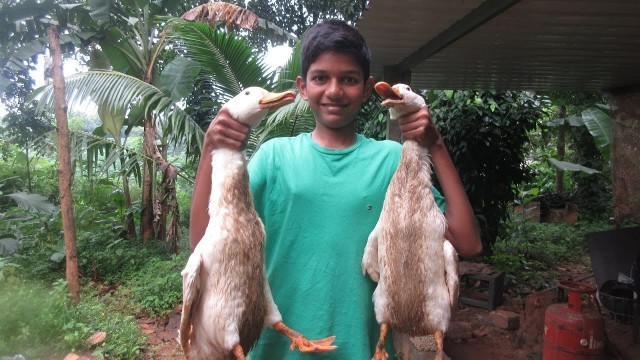 'Village food factory /BIG duck curry - duck fry Cooking by my Family in my village / village cooking'