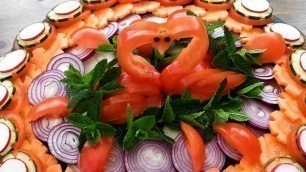 'Super Salad Decoration Tutorial - Easy Ideas Food Art - Tomato Swan Plate Decoration'