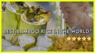 '#12: BAMBOO RICE! (Lemang) Malaysian Chef Makes STREET FOOD On An Open Fire!'