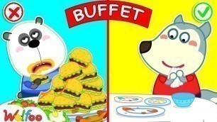 'No No, Wolfoo! Don\'t Waste Food When Eating Buffet - Wolfoo Learns Kids Good Habits | Wolfoo Channel'