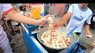 'Filipino Street Food | Quail Eggs, Fried Tofu, Chicken Ball and Hot dog'