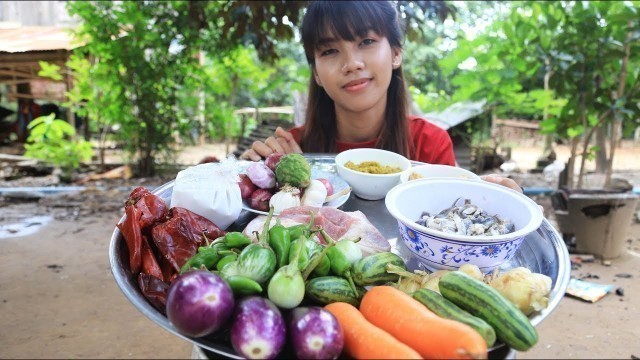 'Yummy cooking traditional Khmer food recipe | Village food factory'