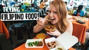 'Americans Try FILIPINO FOOD! Kare Kare, Lechon, Kaldereta and Binagoongan! 