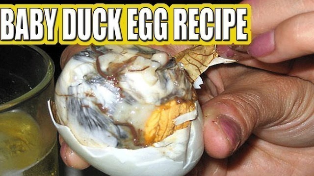 'Baby duck egg | Balut recipe - Cambodian food | Recipe'
