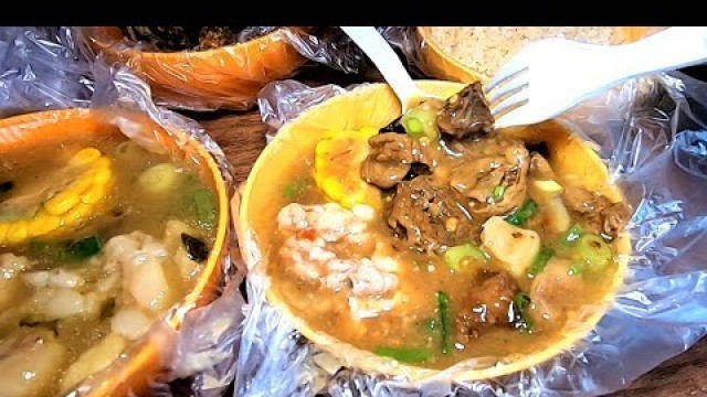 'Filipino Street Food | Beef Pares with Tumbong and Utak / Chicharon Bulaklak'