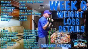 'Weight Loss Wednesday ~ Week 6 ~ Workout Schedule & Food Intake'