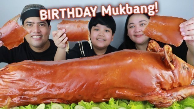'LECHON BABOY MUKBANG | PUTOK BATOK FILIPINO FOOD | Sponsored by QUEEN NATSU , Collab @The Foodie Bee'