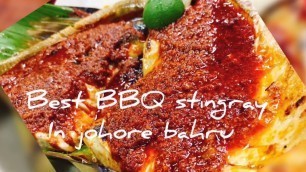 'Malaysia Johor Bahru street food Best BBQ Stingray! Singaporean must try stall!'