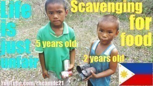 'These Young Filipino Children Scavenge for Food to Eat. Poor Filipinos of the Philippines. The Poor'