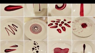 '20 Different plating techniques | simple techniques for sauce/gel | art on plate | by Monika Talwar'