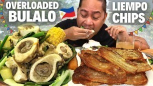 'OVERLOADED BULALO!! CRISPY LIEMPO CHIPS!!! Filipino Food. Mukbang.'