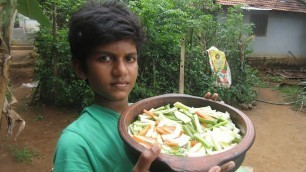 'Village food factory / 11 Type Vegetable Aviyal / Prepared by my Daddy in my village / food factory'