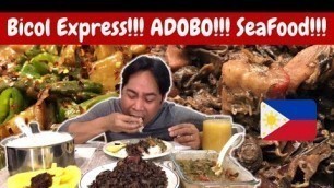 'Bicol Express!!! Adobong Puso ng Sagging!!! Seafood!!! Pinoy MUKBANG. Filipino Food.'