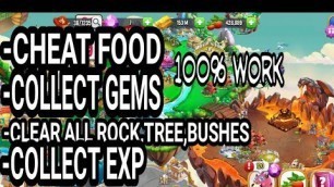 'CHEAT DRAGON CITY cheat food,gems and clear all tree'