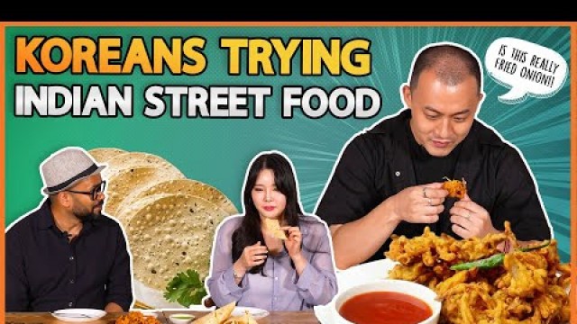 'Indian Food Reaction by Korean | Tasty Indian Street Food | Superstar Lucky'