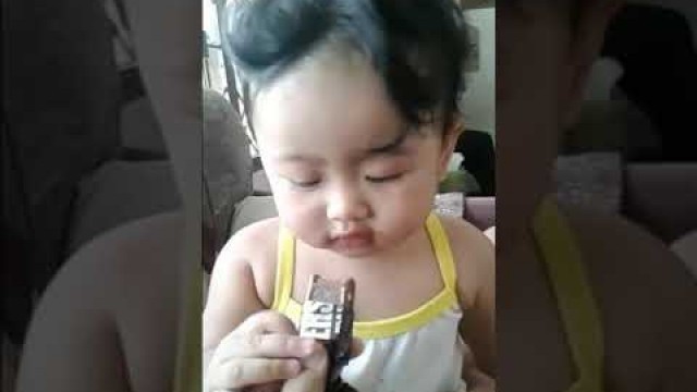 '6 months old cali, first time to eat a chocolate!! | Philippines'