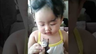 '6 months old cali, first time to eat a chocolate!! | Philippines'