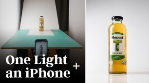 'Shooting a Bottle with ONE Continuous Light and a Smartphone'
