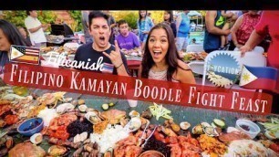 'FILIPINO KAMAYAN BOODLE FIGHT FEAST | FOOD VLOG 