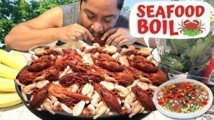 'SEAFOOD BOIL!!! HALABOS!!! LOBSTER/CRAWFISH/CRAYFISH!!! HIPON!! Filipino Food. Lamang Dagat Mukbang.'