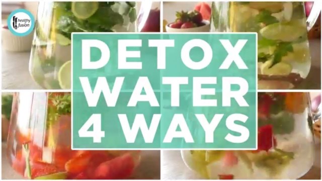 'Detox Water 4 ways (For weight loss and healthy glowing skin) Recipe By Healthy Food Fusion'