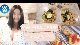 'WEEKLY WW MEAL PREP FOR WEIGHT LOSS!! BACON CHEESE ENGLISH MUFFIN, SAUSAGE BEAN SOUP, AND MORE!!'