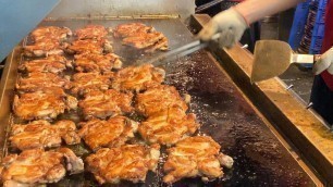 'Taiwan Street Food - Chicken Steaks with Hot Plate Noodles / 超大量鐵板雞腿排'