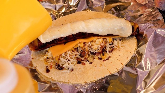 'Mozzarella Cheese Sausage Tortilla - Korean Street Food'