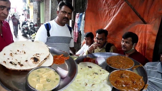 'Famous Street Food Of India Only 25 Rs/ Plate | Kolkata Bara Bazar Veg Food Stall'