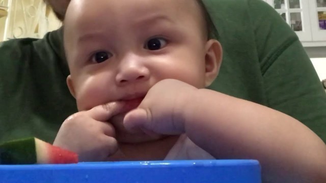'6 month old baby eating watermelon | BLW PHILIPPINES | Jacob Leroy'