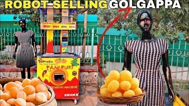 'ROBOT Selling Golgappa Panipuri vadapav Automatic vending Machine | Delhi | Street food india'
