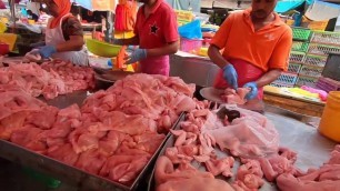 'Chicken Cutting Skills - in TTDI Wet Market in Kuala Lumpur, Malaysia'