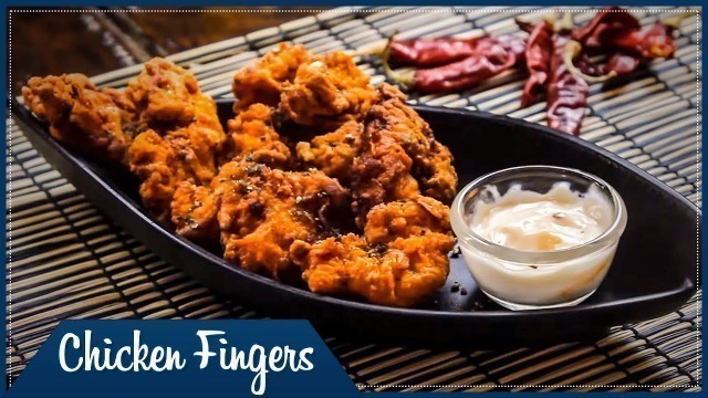 'Crispy Chicken Fingers Recipe || Quick and Simple Chicken Snack || చికెన్ ఫింగర్స్ || Wirally Food'