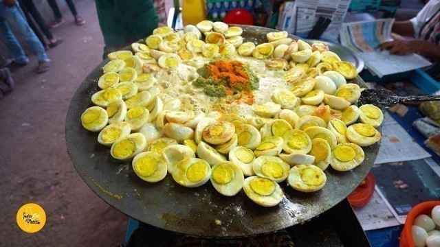'Ultimate 40 Eggs Boiled Fry Making Rs. 30/- Only l Bharuch Street Food'
